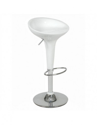 Taburete AUSTIN ( M ), cromado, abs blanco