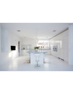 Taburete AUSTIN ( M ), cromado, abs blanco 2