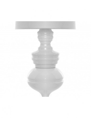 Lámpara LOUVRE, sobremesa, blanca, pantalla blanca