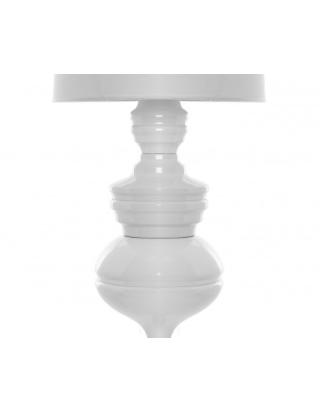 Lámpara LOUVRE, sobremesa, blanca, pantalla blanca