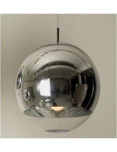 Lámpara LEO, colgante, cristal, cromado - transparente,...