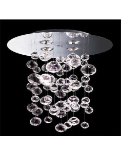 Lámpara ALDRIN, cristal, cromada