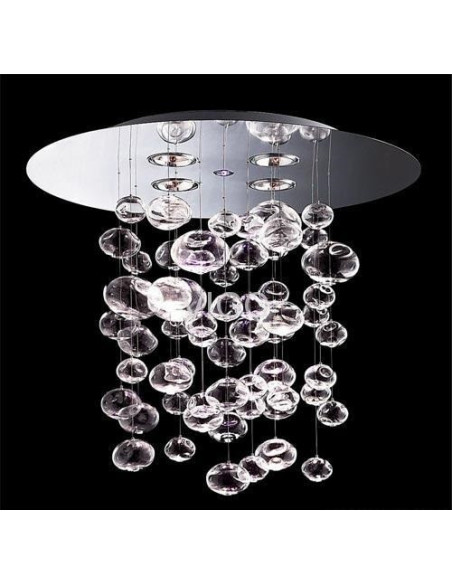 Lámpara ALDRIN, cristal, cromada