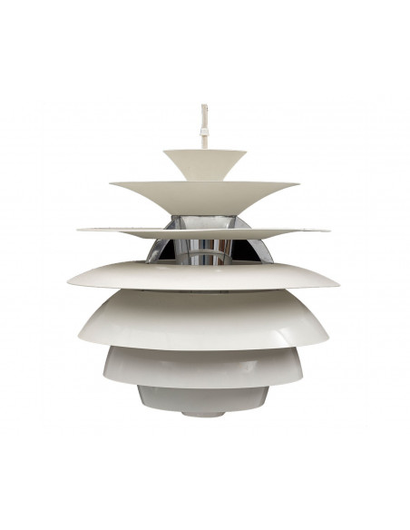 Lámpara CYGNY, aluminio, blanca, 40 cms de diámetro