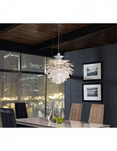 Lámpara ARTIC, aluminio, blanca, 48 cms. de diámetro 2