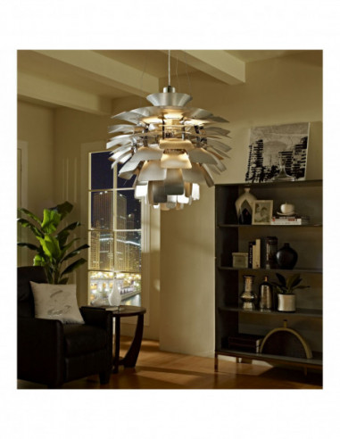 Lámpara ARTIC, aluminio, plata, 60 cms. de...