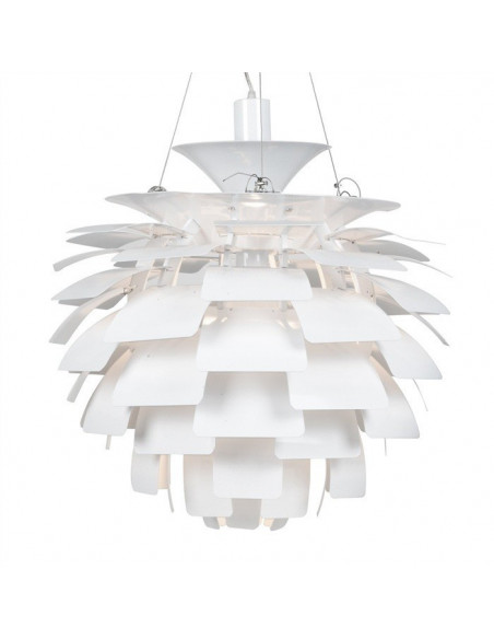 Lámpara ARTIC, aluminio, blanca, 70 cms. de diámetro