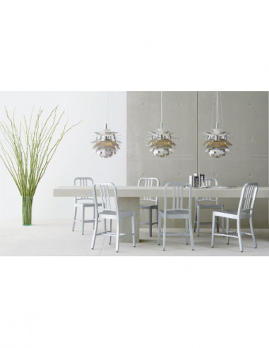 Lámpara ARTIC, aluminio, plata, 70 cms. de...