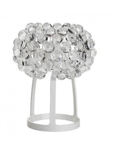 Lámpara ITALICA 35, sobremesa, acrílica, transparente, 35 cms de diámetro