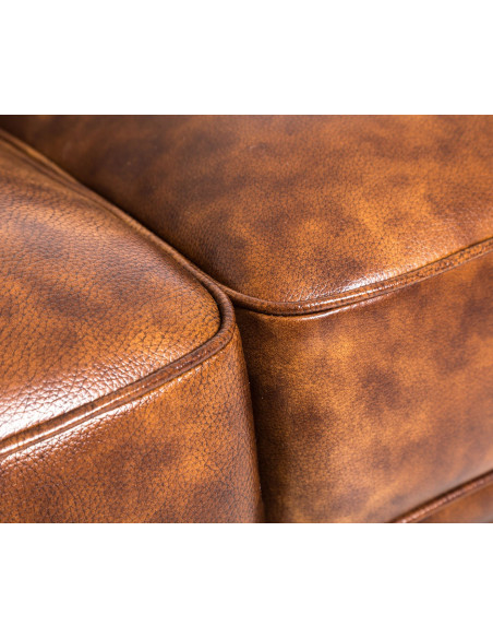 Sofá CHESTER, 3 plazas, similpiel cuero viejo