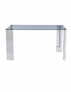 Mesa BETSY, acero inoxidable, cristal templado, 160x90 cms 2