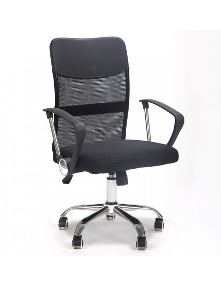 Sillón de oficina DISCOVER NEW ( M ), malla y tejido mesh negro