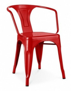Sillón TOL MAR, acero, rojo*