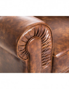 Sofá CHESTER, 2 plazas, similpiel cuero viejo