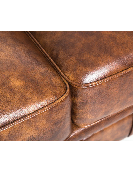 Sofá CHESTER, 2 plazas, similpiel cuero viejo