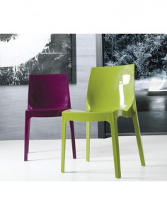 Silla ANTARTIDA, polipropileno, verde alto brillo