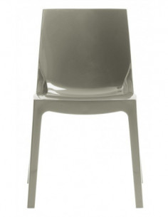 Silla ANTARTIDA, polipropileno, gris perla alto brillo