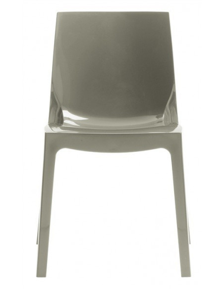 Silla ANTARTIDA, polipropileno, gris perla alto brillo