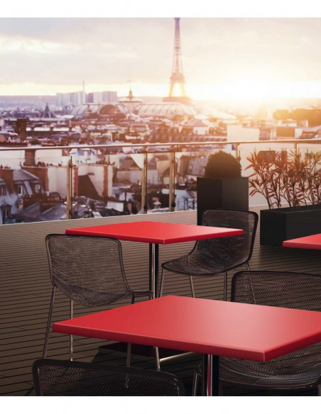 Tablero de mesa Werzalit Alemania, ROJO 328, 70 x 70 cms*