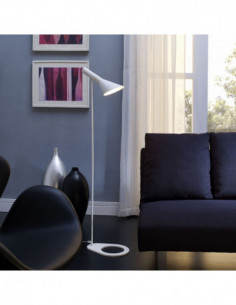 Lámpara JACOB, pie salón, blanca 2