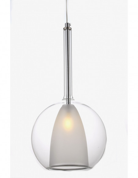 Lámpara ORCUS, colgante, cristal transparente