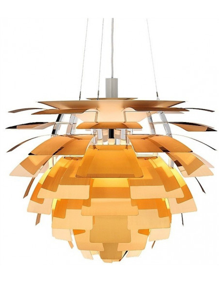 Lámpara ARTIC, aluminio, dorada, 70 cms. de diámetro