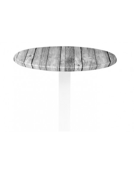 Tablero de mesa Werzalit Alemania, ANTIQUE WHITE 202, 70 cms de diámetro*.