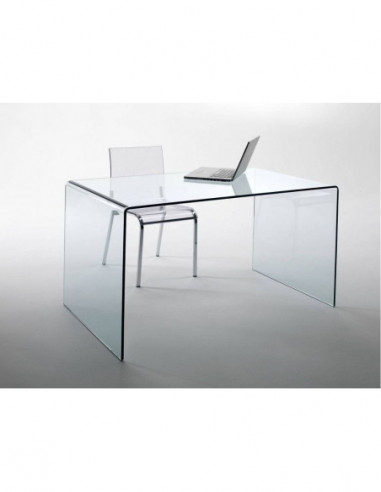 Mesa CONCORD NEW, cristal curvado, 150 x 80 cms