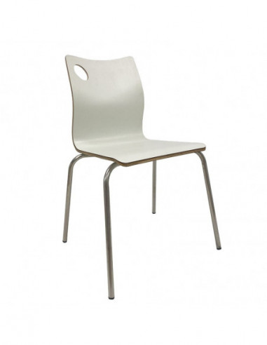Silla AMELIE, apilable, acero inoxidable,...