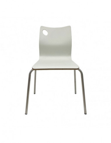 Silla AMELIE, apilable, acero inoxidable,...