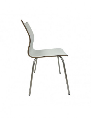 Silla AMELIE, apilable, acero inoxidable,...