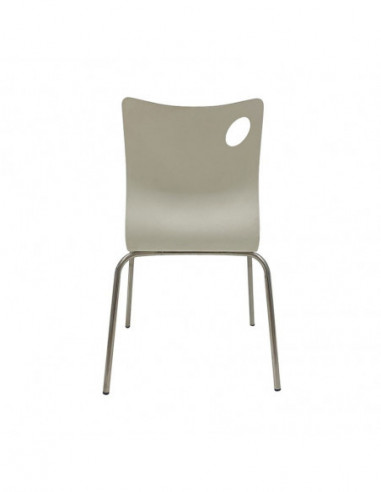 Silla AMELIE, apilable, acero inoxidable,...