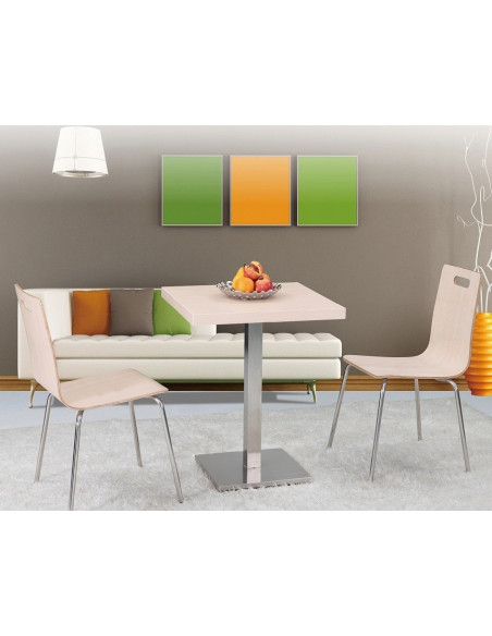 Tablero de mesa ANISA, blanco roto, 80 x 80 cms