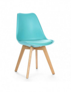 Silla TORRE 4P ( SU ), madera, polipropileno y cojín...