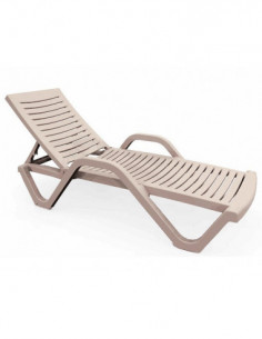 Tumbona MISSY,  5 posiciones, apilable, polipropileno de...