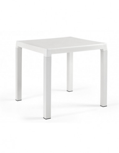 Mesa DITA, polipropileno blanco, 80 x 80 cms