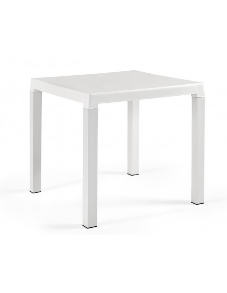 Mesa DITA, polipropileno blanco, 80 x 80 cms