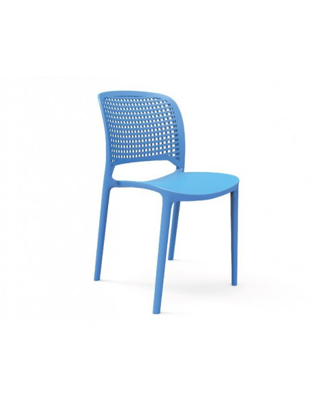 Silla POLINESIA, apilable, polipropileno blanco