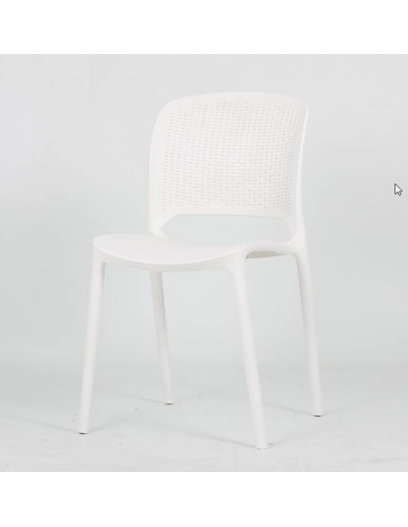 Silla POLINESIA, apilable, polipropileno blanco