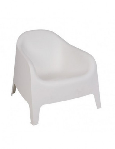 Sillón SUNNY BIG, apilable,  polipropileno blanco