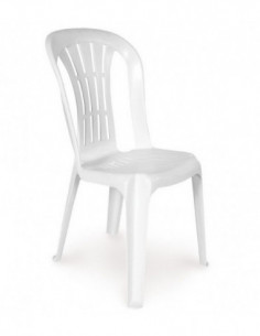 Silla CANARIAS, monoblock, apilable, blanco