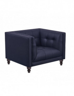 Sillón LEWIS, similpiel negra