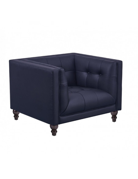 Sillón LEWIS, similpiel negra