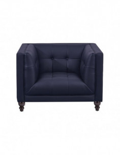 Sillón LEWIS, similpiel negra 2