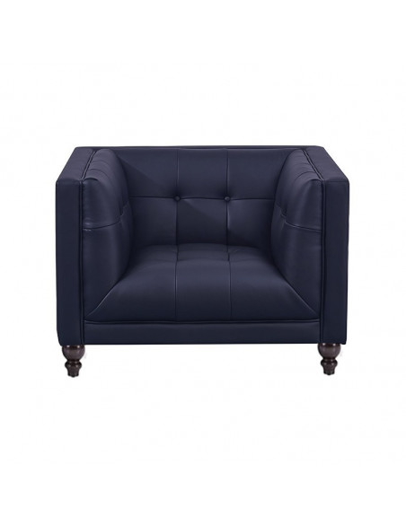 Sillón LEWIS, similpiel negra