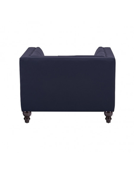 Sillón LEWIS, similpiel negra