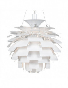 Lámpara ARTIC, aluminio, blanca, 60 cms. de diámetro