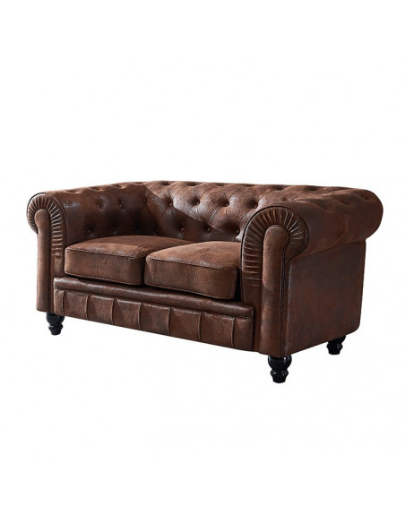 Sofá CHESTER, 2 plazas, similpiel vintage
