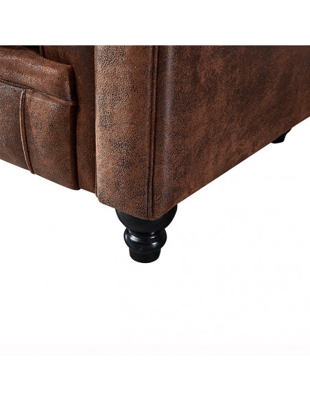 Sofá CHESTER, 2 plazas, similpiel vintage