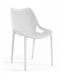 Silla BILL, apilable,  polipropileno blanco*